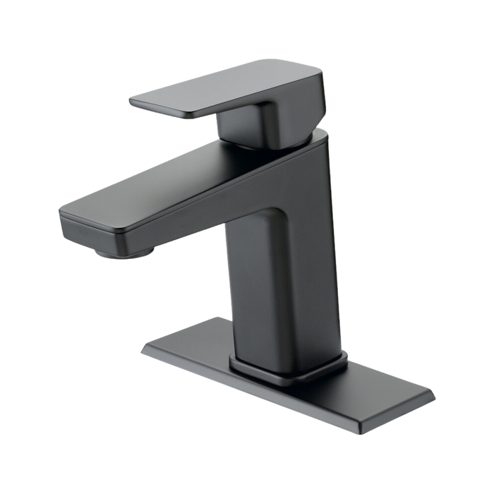 Faucet Lav 1-Hndl Mat Blk 4In
