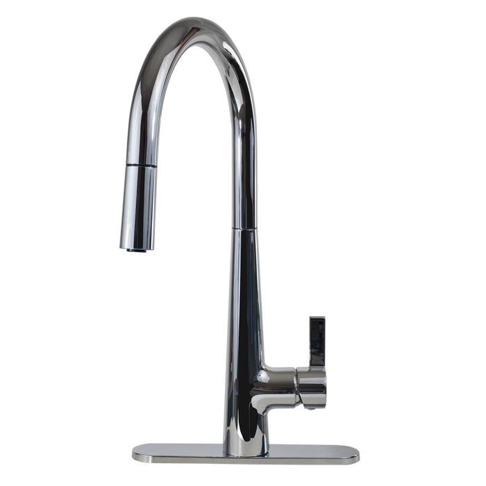 Pull Down High Arc Kitchen Faucet - Chrome
