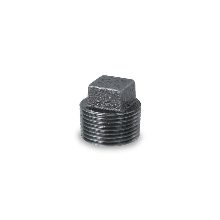 1-1/4 Square Head Plug Blk Mal
