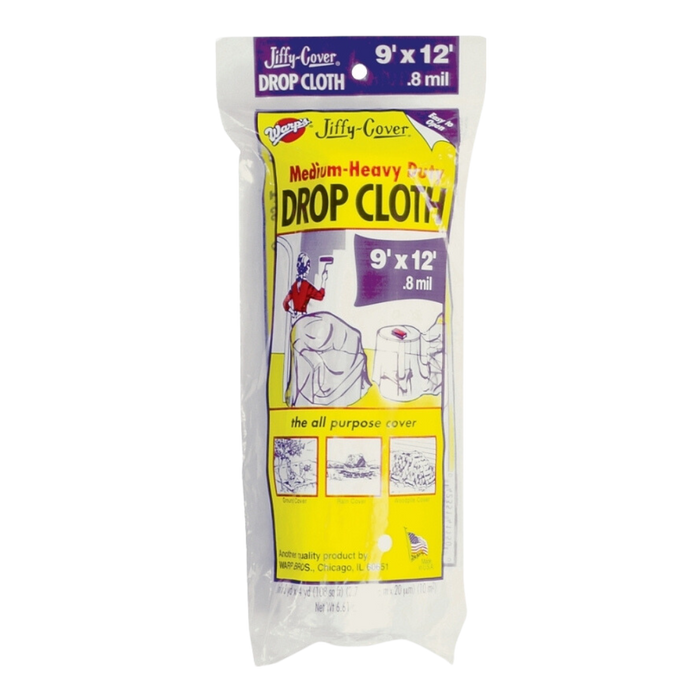 Drop Cloth Plastic .8Mil 9X12Ft