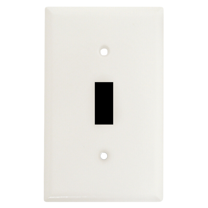 Wall Plate Toggle 1Gang White