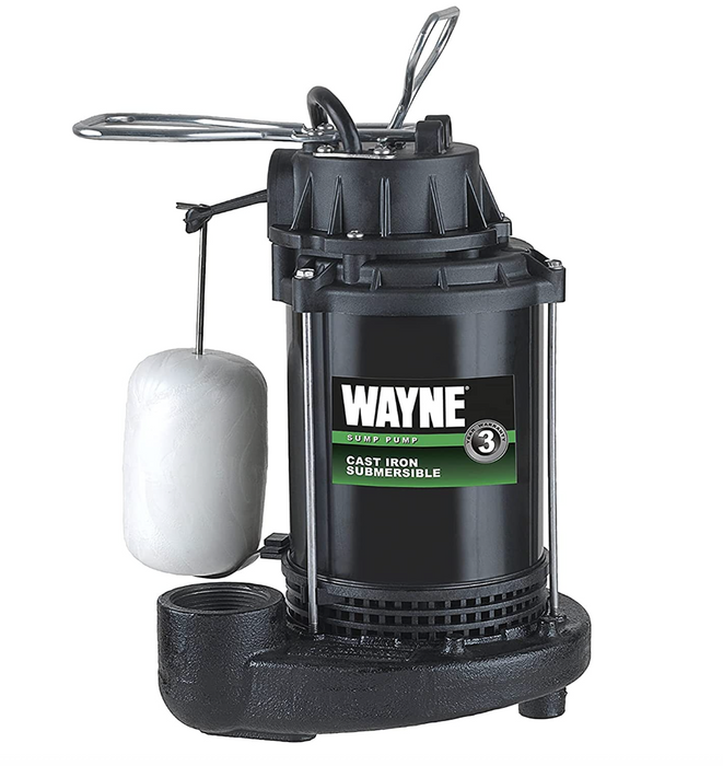 WAYNE 1/3HP CAST IRON SUBMERSIBLE SUMP PUMP