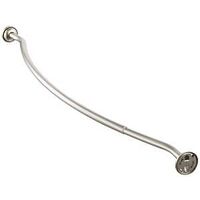 Shower Rod Curved Brushed Nickel 52-72In