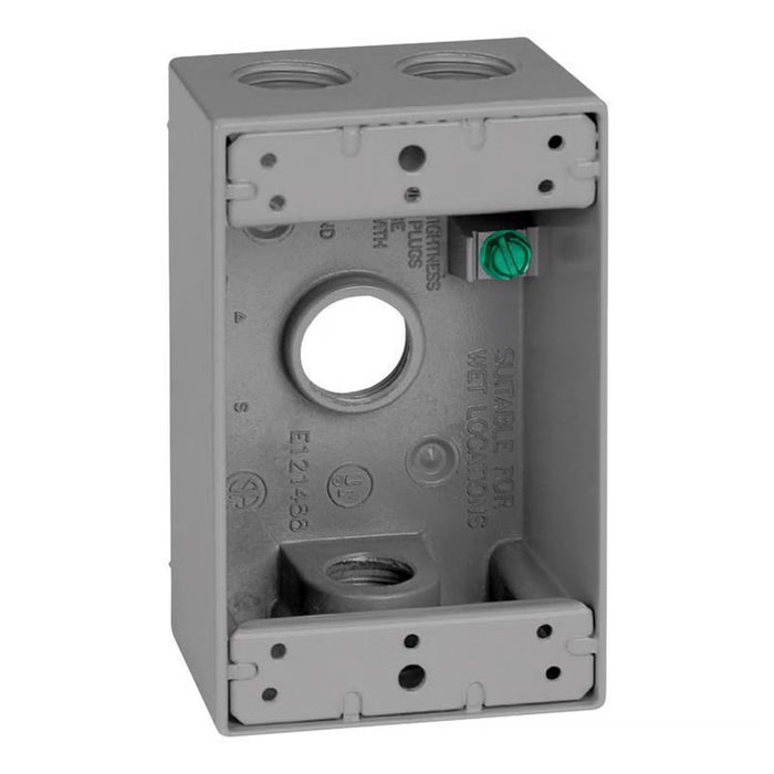 1 Gang 1/2" 4 Hole Weatherproof Box
