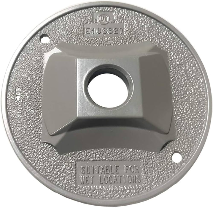 1 Hole 4" Round Metal Waterproof Cover (14381)