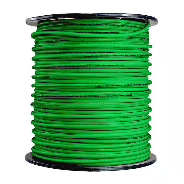#10 Stranded Green Wire Roll - 500'