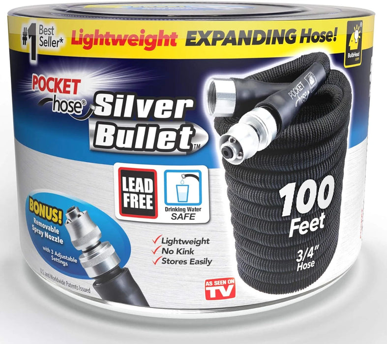 Pocket Hose Silver Bullet Expandable Garden Hose