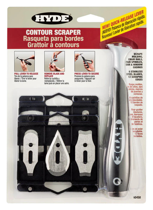 HYDE 6PC QUICK RELEASE CONTOUR SCRAPER KIT