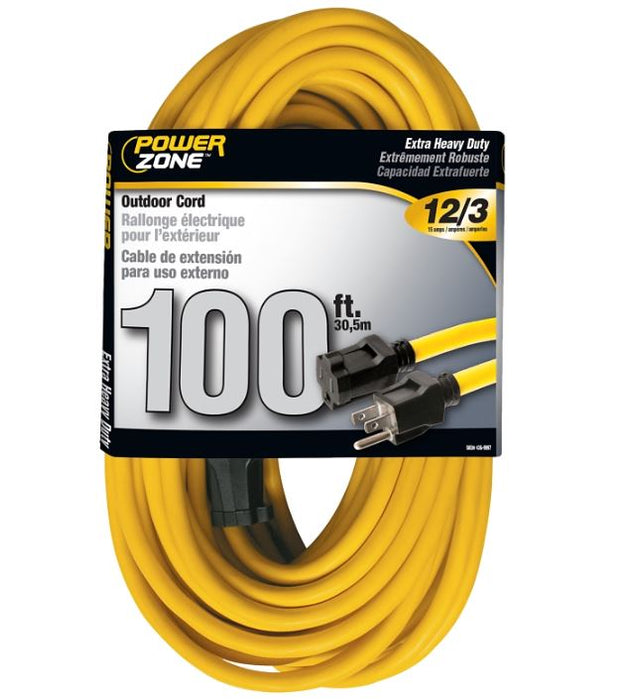 12/3 Power Zone Yellow Extension Cord