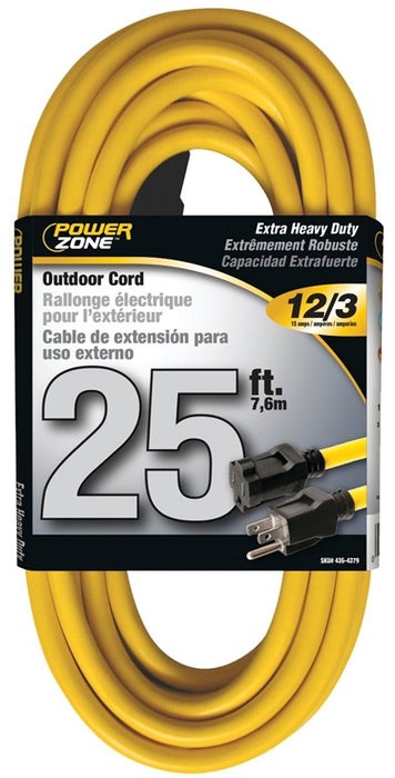 12/3 Power Zone Yellow Extension Cord