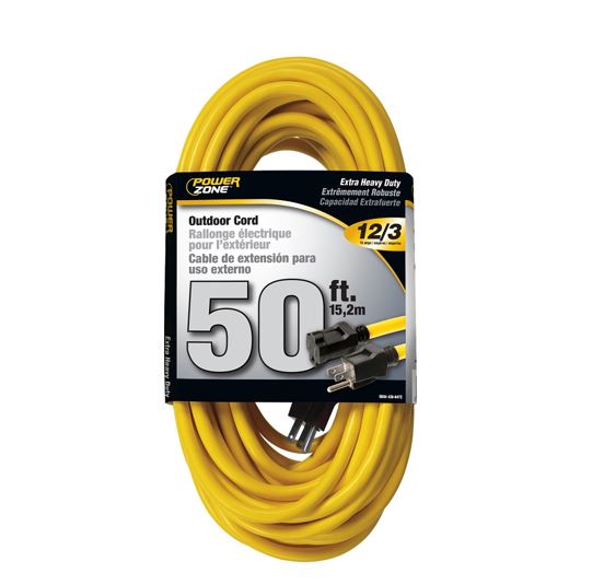 12/3 Power Zone Yellow Extension Cord