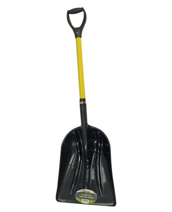 12" POLY SCOOP SHOVEL w/ FIBERGLASS HANDLE