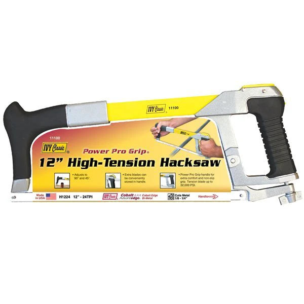 12" HIGH TENSION HACKSAW W/ METAL CUTTING BLADE