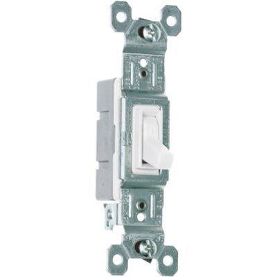 15A-120V Single Pole Toggle Switch - White