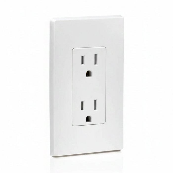 15A 125V GFCI Smart Lock Decora Receptacle w/ LED Light - White
