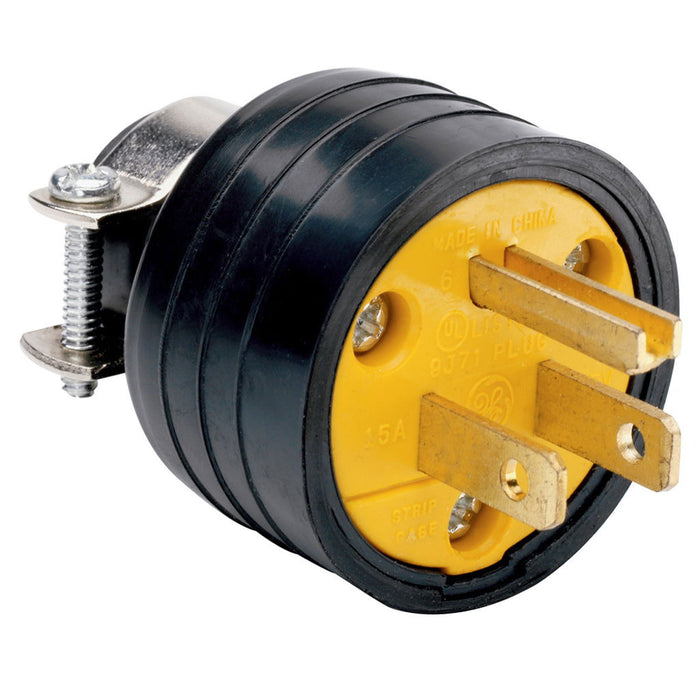 15A-125V Rubber Grounding Plug