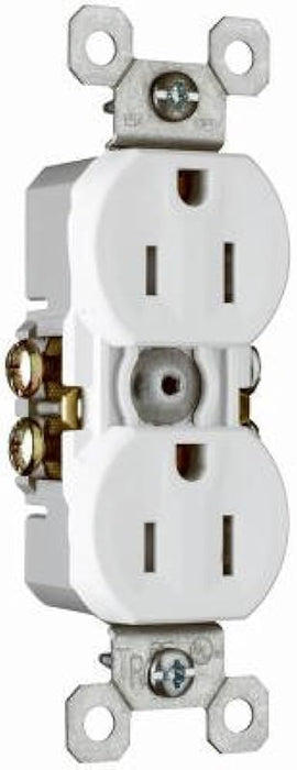 15A 125V Tamper Resistant Duplex Receptacle - White