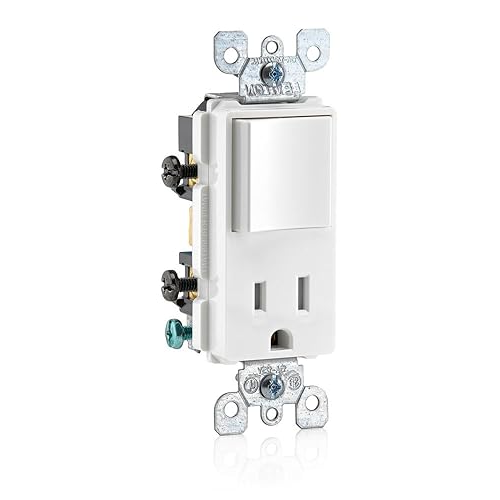 15A Decora Switch and Recept. Outlet Combo - White