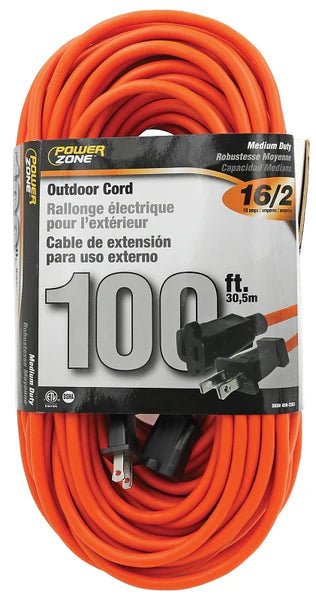 16/2 100' Orange Extension Cord (4592283)