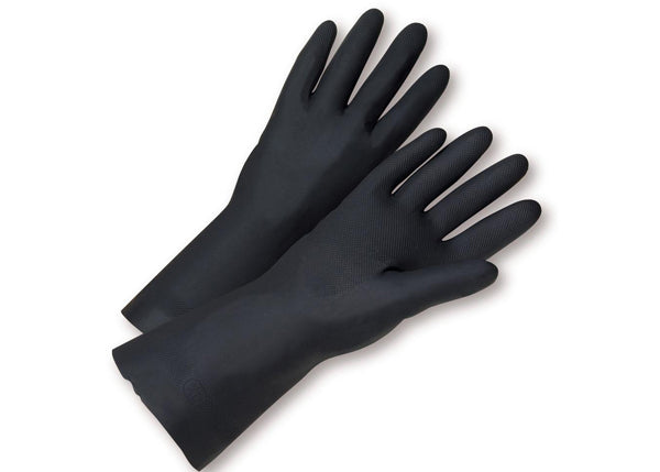 18" Black Neoprene Rubber Gloves 420708