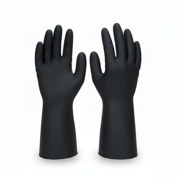 18" Black Neoprene Rubber Gloves 420708