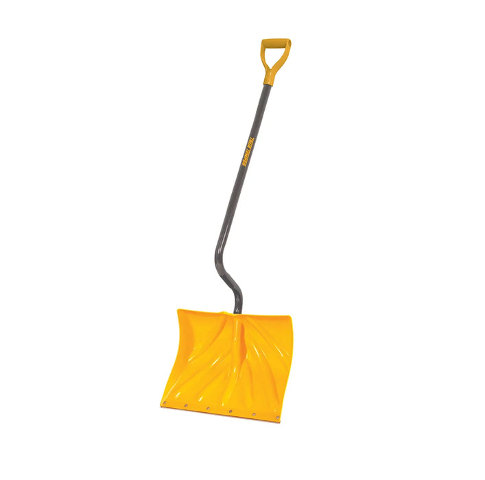 18" BACKSAVER HANDLE POLY SNOW SHOVEL w/ METAL STRIP