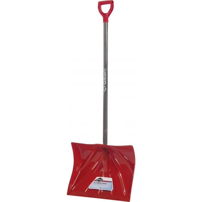 18" STRAIGHT HANDLE POLY SNOW SHOVEL - RED