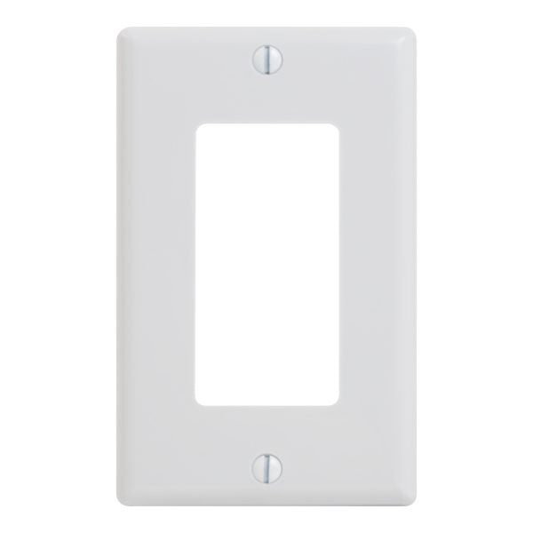 1G, Decora Jumbo Wall Plate - White - Metal