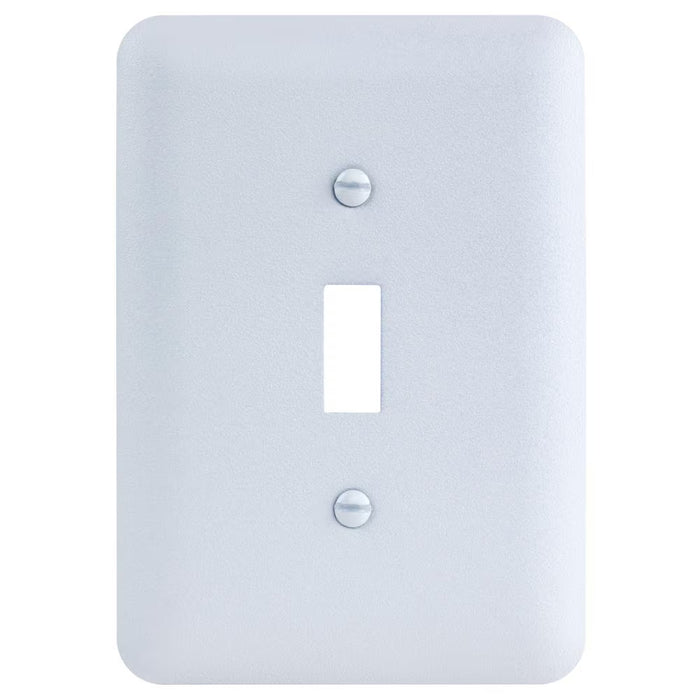 1G Toggle Jumbo Wall Plate - White - Metal