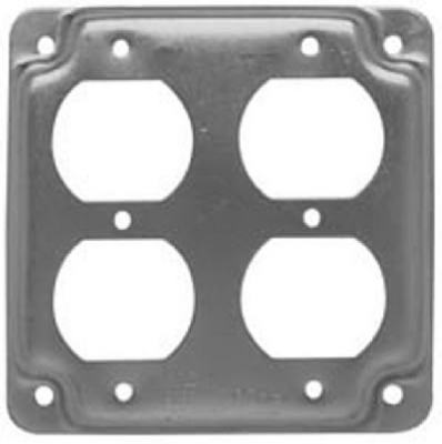2 Gang 4" Raised Duplex Receptacle Box Cover (613 2880)