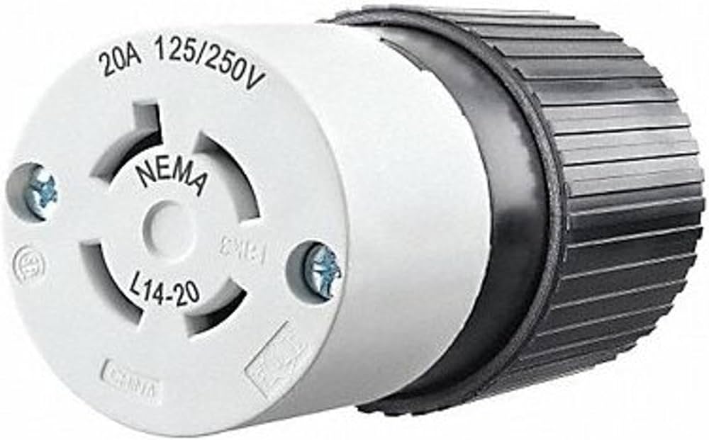 20A 125/250V 3 Pole 4 Wire Grounding Locking Connector