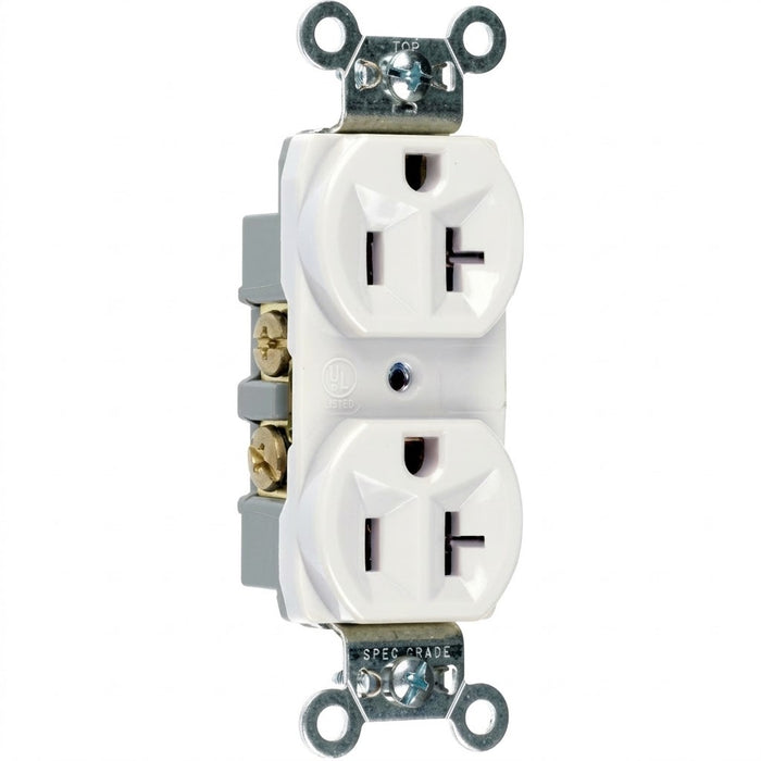 20A 125V Duplex Receptacle White