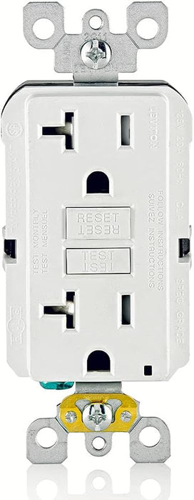 20A 125V GFCI Receptacle w/ LED Light - White