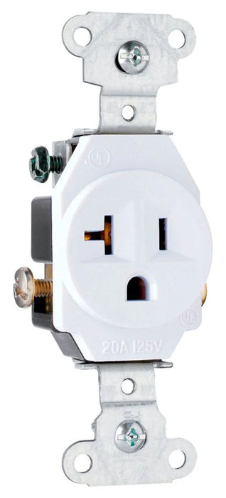 Single Receptacle White
