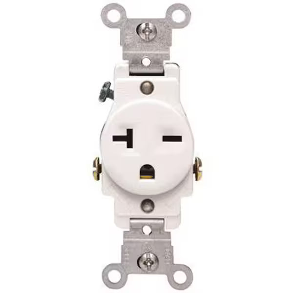 Single Receptacle White