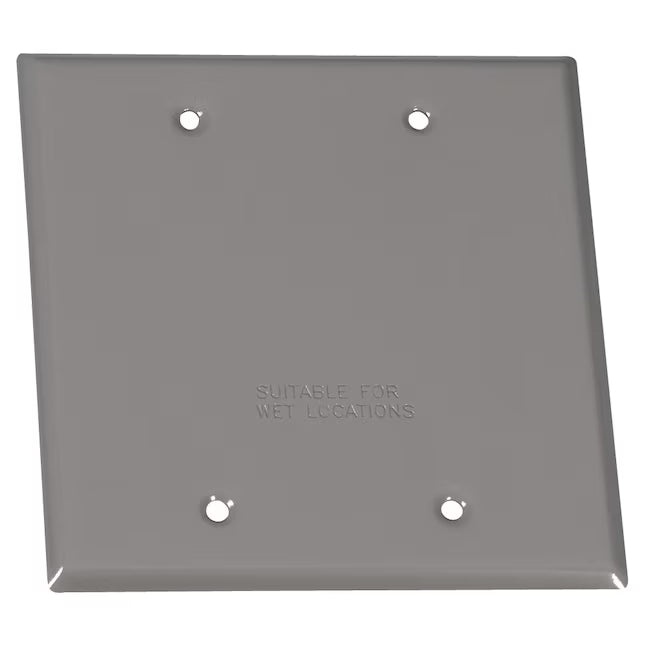 2G 4" Square Blank Metal Waterproof Cover