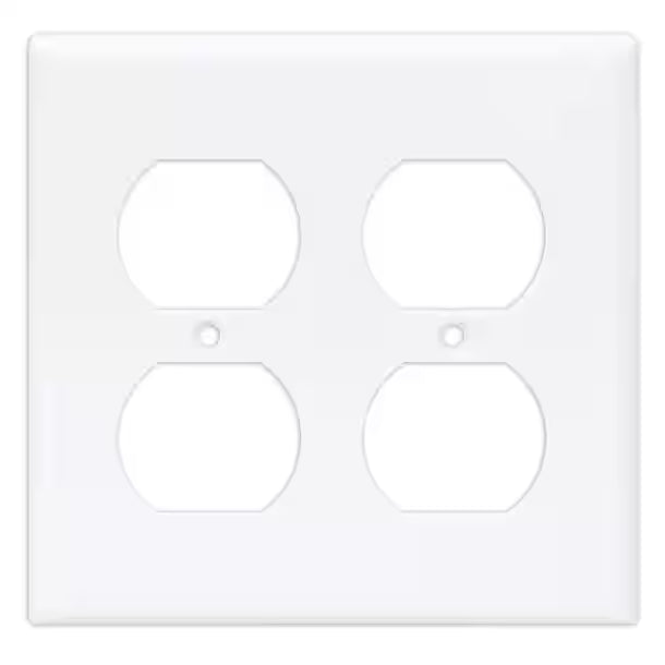 2G, Jumbo Duplex Receptacle Wall Plate - Metal