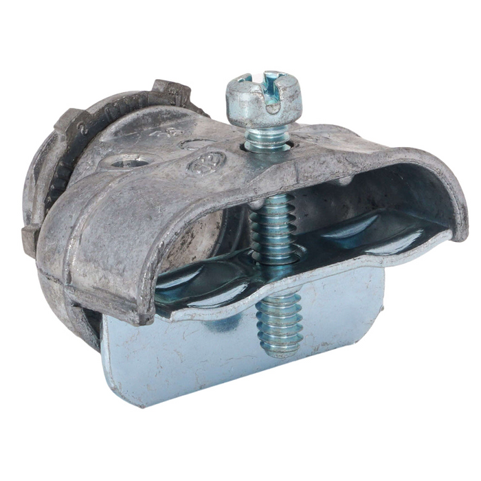 3/8" BX Duplex Connector - 1 Screw Clamp (CAT#350)