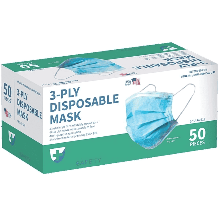 3 Ply Disposable Face Mask 50 per Box