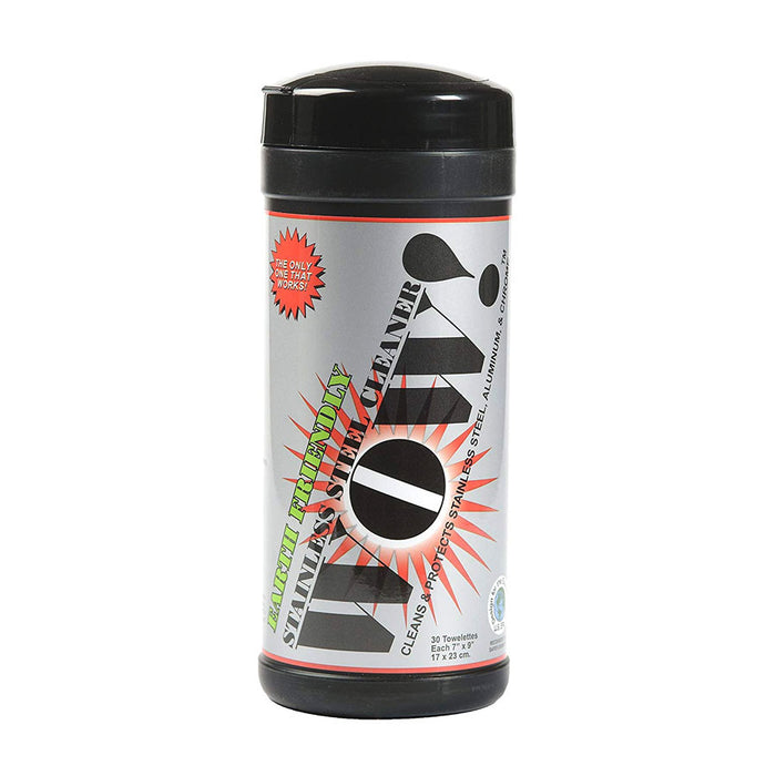 30 Count Wow Stainless Steel Cleaner & Protectant Towlette
