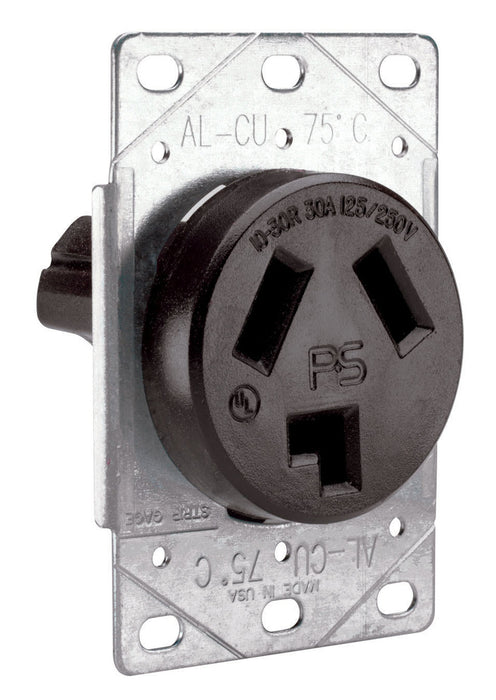 30A 125/250V Flush Mount 3-Wire Receptacle (NEMA 10-30R)