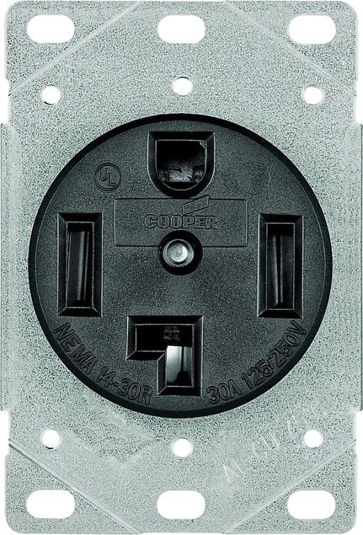 30A 125/250V Flush Mount 4-Wire Receptacle (NEMA 14-30R)