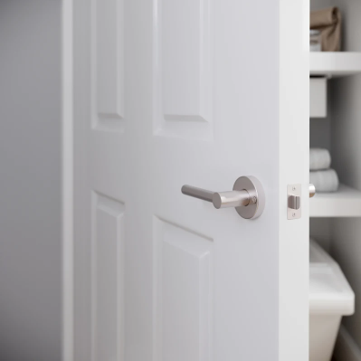 Hall & Closet 2 Way Adjustable Interior Passage Grade 3 Non-Locking Door Lever - Satin Nickel