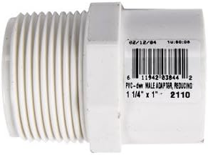 Charlotte Pipe 1" MPT X 3/4" D Slip PVC Pipe Adapter 44887