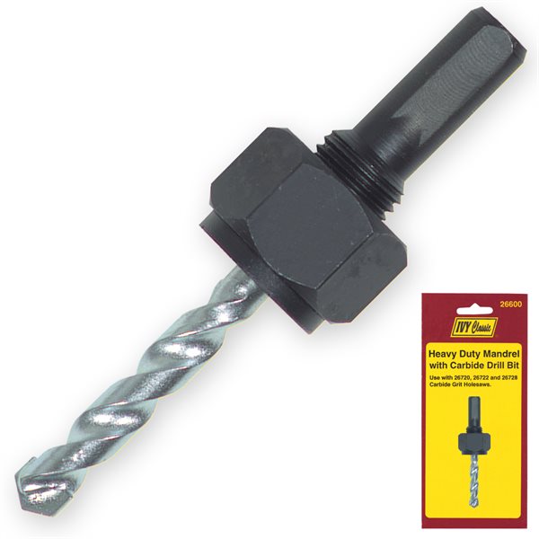 3/8" MANDREL W/ CARBIDE DRILL BIT
