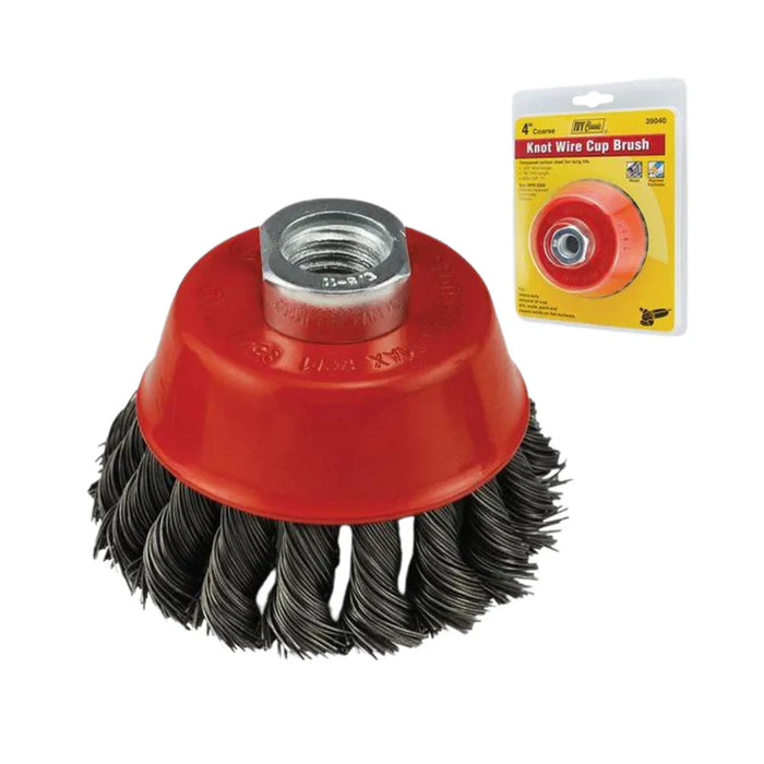 3" COARSE KNOT WIRE CUP BRUSH 5/8-11 ARBOR (307231)