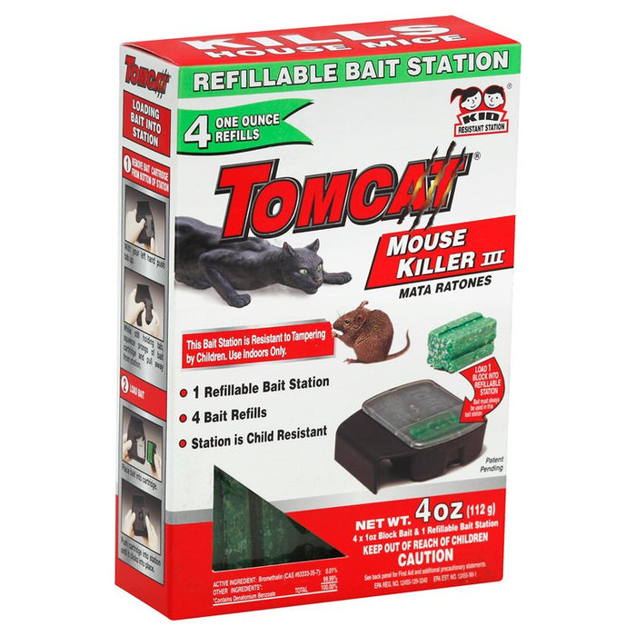 4pk 4oz Refillable Mouse Killer Station