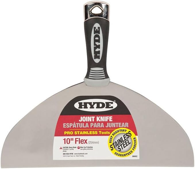 HYDE S.S DRYWALL JOINT KNIFE RUBBER HANDLE