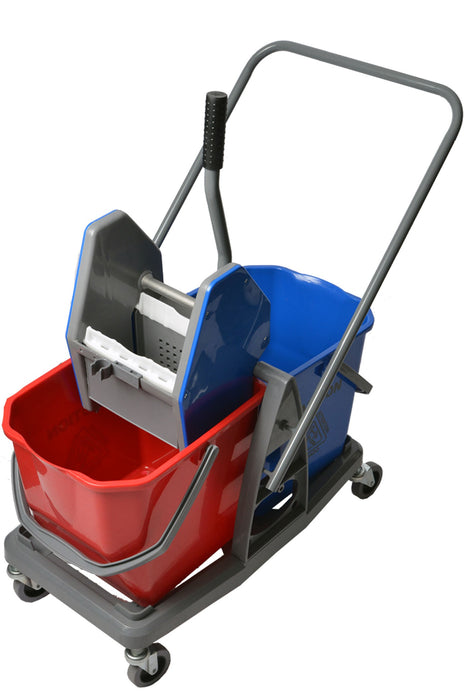 41qt Double Mop Bucket w/ Press Down Wringer and Wheels