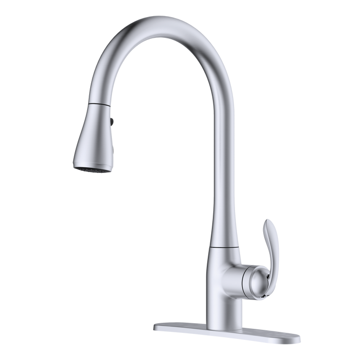 Deluxe High Kitchen Faucet w/ Pull Down Spray - Stainless Steel